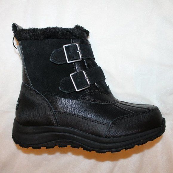 NIB UGG‎ KOOLABURRRA WOMEN'S IMREE BLACK LEATHER SNOW WINTER MOTO BOOTS 6 - Picture 8 of 8